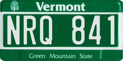 VT license plate NRQ841