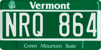 VT license plate NRQ864