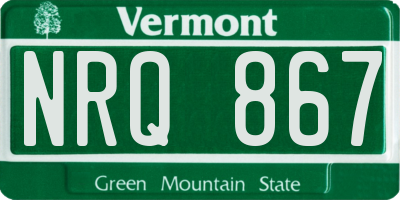VT license plate NRQ867
