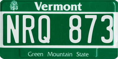 VT license plate NRQ873