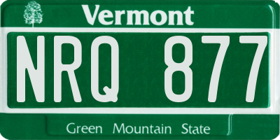 VT license plate NRQ877
