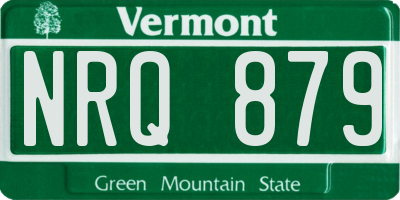 VT license plate NRQ879