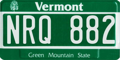VT license plate NRQ882