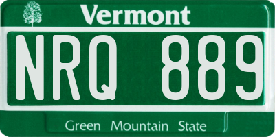 VT license plate NRQ889