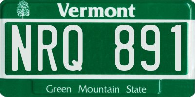 VT license plate NRQ891
