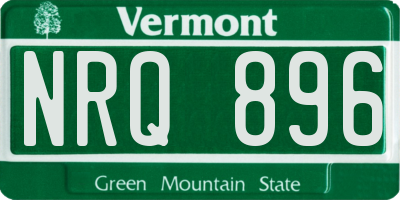 VT license plate NRQ896