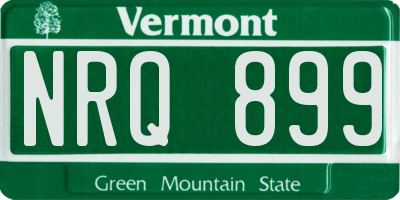 VT license plate NRQ899