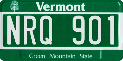 VT license plate NRQ901
