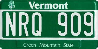 VT license plate NRQ909
