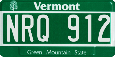 VT license plate NRQ912