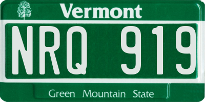 VT license plate NRQ919