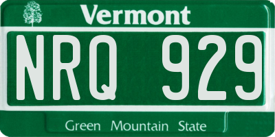 VT license plate NRQ929