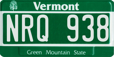 VT license plate NRQ938