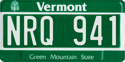 VT license plate NRQ941