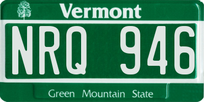 VT license plate NRQ946