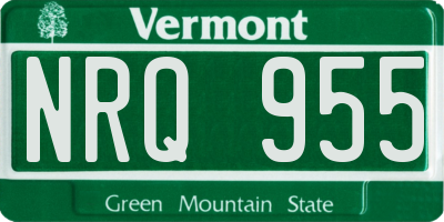 VT license plate NRQ955