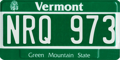 VT license plate NRQ973
