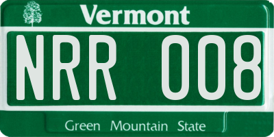 VT license plate NRR008