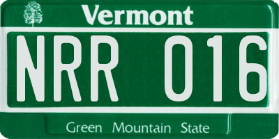 VT license plate NRR016