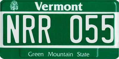 VT license plate NRR055