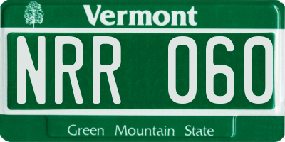 VT license plate NRR060