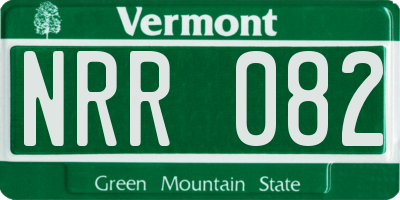 VT license plate NRR082