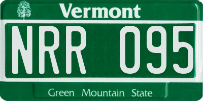 VT license plate NRR095
