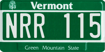 VT license plate NRR115