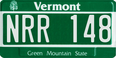 VT license plate NRR148
