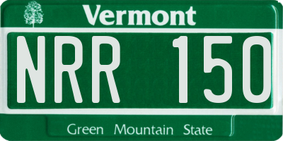 VT license plate NRR150