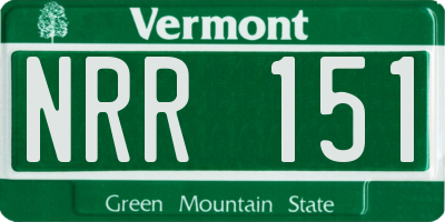 VT license plate NRR151