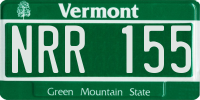 VT license plate NRR155