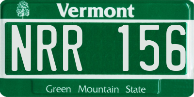 VT license plate NRR156