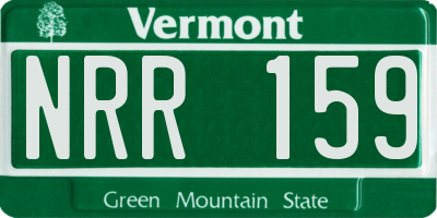 VT license plate NRR159