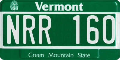 VT license plate NRR160
