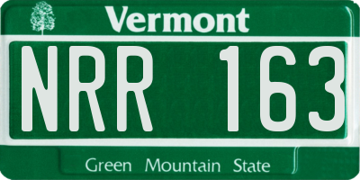 VT license plate NRR163