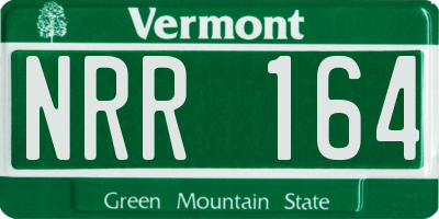 VT license plate NRR164