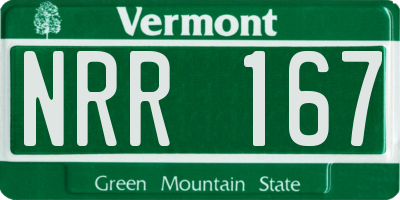 VT license plate NRR167