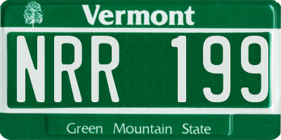 VT license plate NRR199