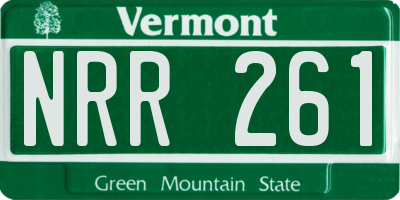 VT license plate NRR261