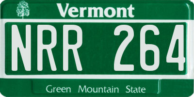 VT license plate NRR264