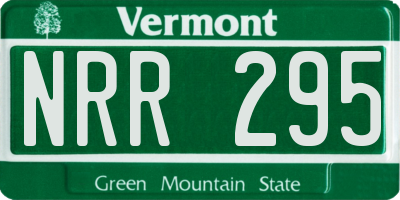 VT license plate NRR295