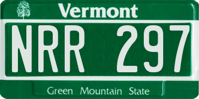 VT license plate NRR297