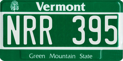 VT license plate NRR395