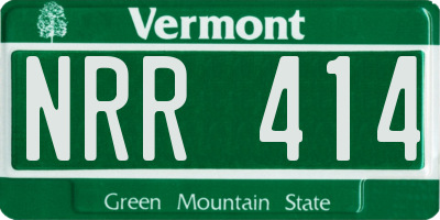 VT license plate NRR414