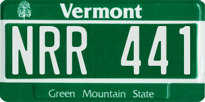 VT license plate NRR441