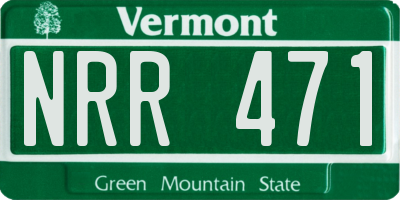 VT license plate NRR471