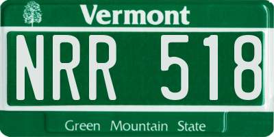 VT license plate NRR518