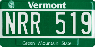 VT license plate NRR519