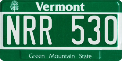 VT license plate NRR530